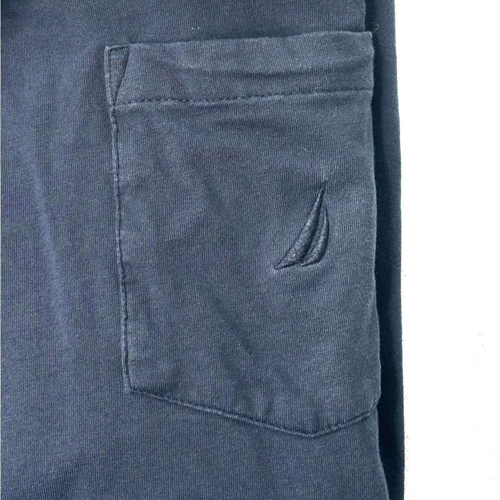 Nautica Blue T-Shirt Crew Neck Short-Sleeve Pocket Slim Fit T-Shirt Sz XL - Picture 5 of 7